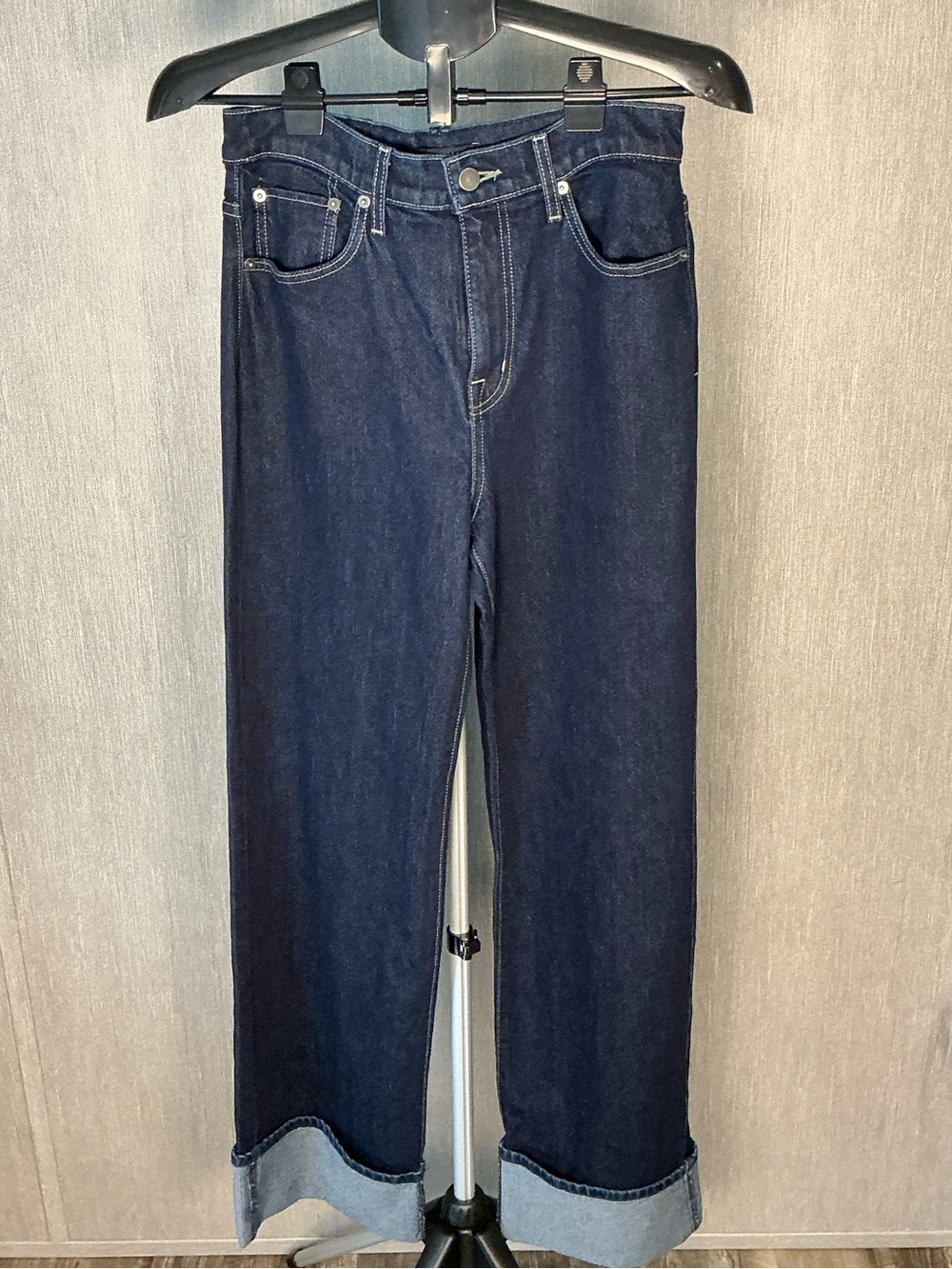 Anthropologie MOD/AM Classic Straight-Leg Women's Jeans in Dark Indigo Size 27 - Picture 16 of 16